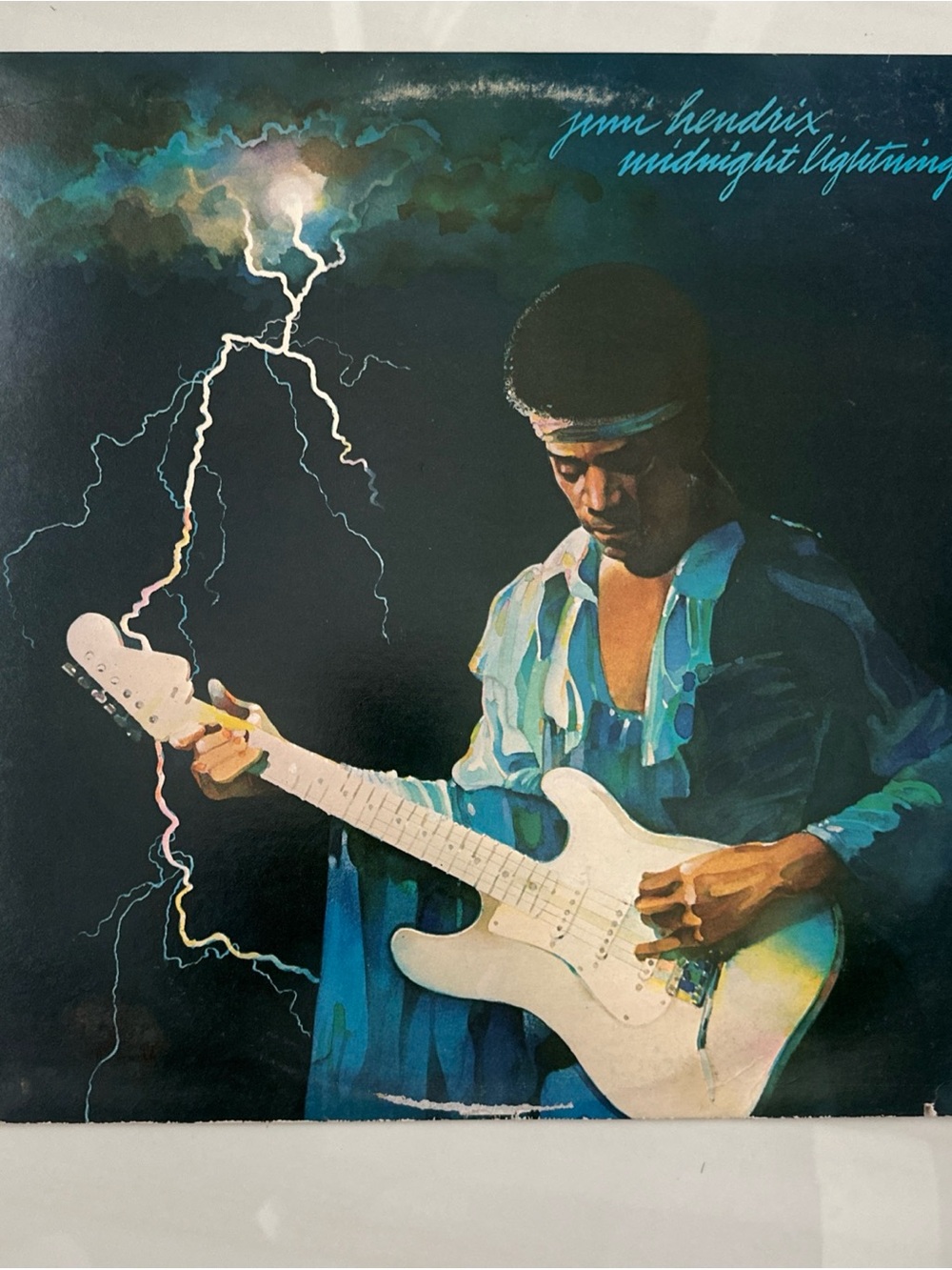 Jimi Hendrix ‘Midnight Lightning’ Vinyl Record – Blue Album Cover